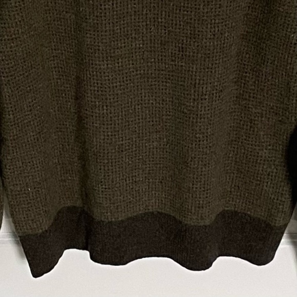 J. Crew Rugged Merino 1/4 Zip Black Gray Knit Pullover Sweater 47042 - Picture 12 of 15